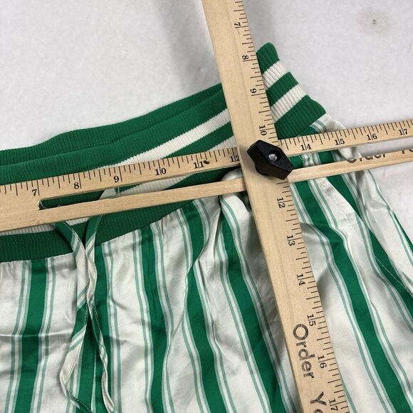 Anthropologie Womens Satin Shorts Striped High Rise Lightweight Drawstring SMALL - Picture 8 of 11